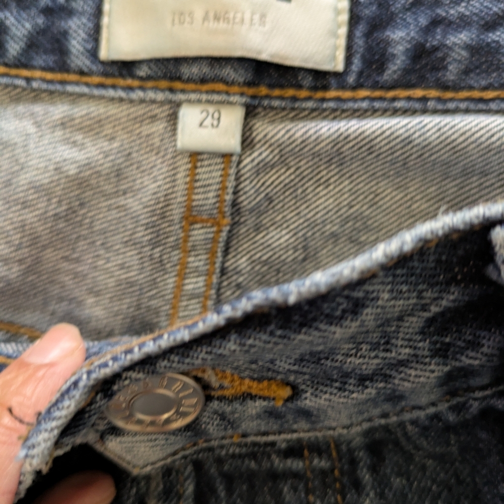 Agolde Dark Indigo Wide Leg High-Rise Jeans - Picture 6 of 11
